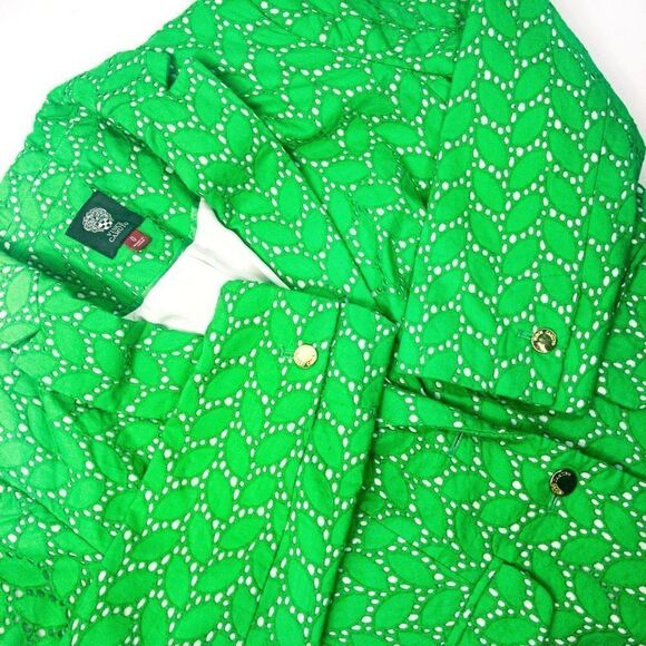 Vince Camuto Spring Green Eyelet Lace Suit Jacket Sz 0 - Picture 6 of 14
